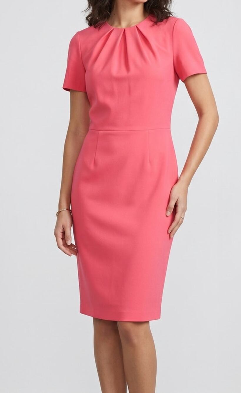 LOndon Style Collection Size 10 Short Sleeve Dress Polyester Spandex